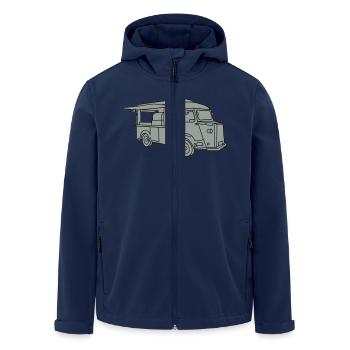 Imbisswagen Foodtruck 2 - Recycelte Männer Softshell-Jacke von Stanley/Stella - Navy - Vorne - AI Model Male 185 light (185cm)