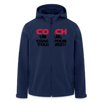 coach un jour - Veste softshell homme en polyester recyclé Stanley/Stella - marine - Devant - AI Model Male 185 light (185cm)