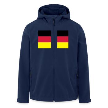 deutschlandflagge - Recycelte Männer Softshell-Jacke von Stanley/Stella - Navy - Vorne - AI Model Male 185 light (185cm)