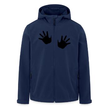 baby - hands - handprint - Men’s Recycled Softshell Jacket by Stanley/Stella - navy - Front - AI Model Male 185 light (185cm)