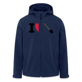 j'aime les pelles - Veste softshell homme en polyester recyclé Stanley/Stella - marine - Devant - AI Model Male 185 light (185cm)