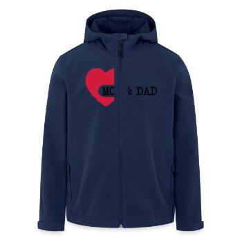 love mom & dad - Recycelte Männer Softshell-Jacke von Stanley/Stella - Navy - Vorne - AI Model Male 185 light (185cm)