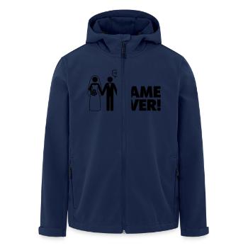 Game over. I am married. - Men’s Recycled Softshell Jacket by Stanley/Stella - navy - Front - AI Model Male 185 light (185cm)