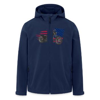 custom usa - Veste softshell homme en polyester recyclé Stanley/Stella - marine - Devant - AI Model Male 185 light (185cm)