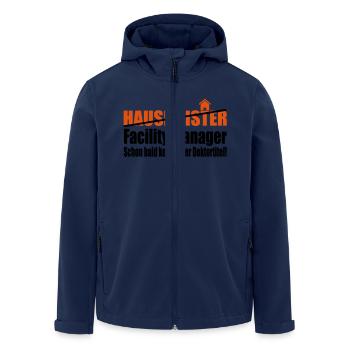 janitor - Men’s Recycled Softshell Jacket by Stanley/Stella - navy - Front - AI Model Male 185 light (185cm)