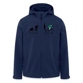 evolution_radfahrer_052012_d_3c - Recycelte Männer Softshell-Jacke von Stanley/Stella - Navy - Vorne - AI Model Male 185 light (185cm)