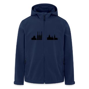 Hanover - Men’s Recycled Softshell Jacket by Stanley/Stella - navy - Front - AI Model Male 185 light (185cm)