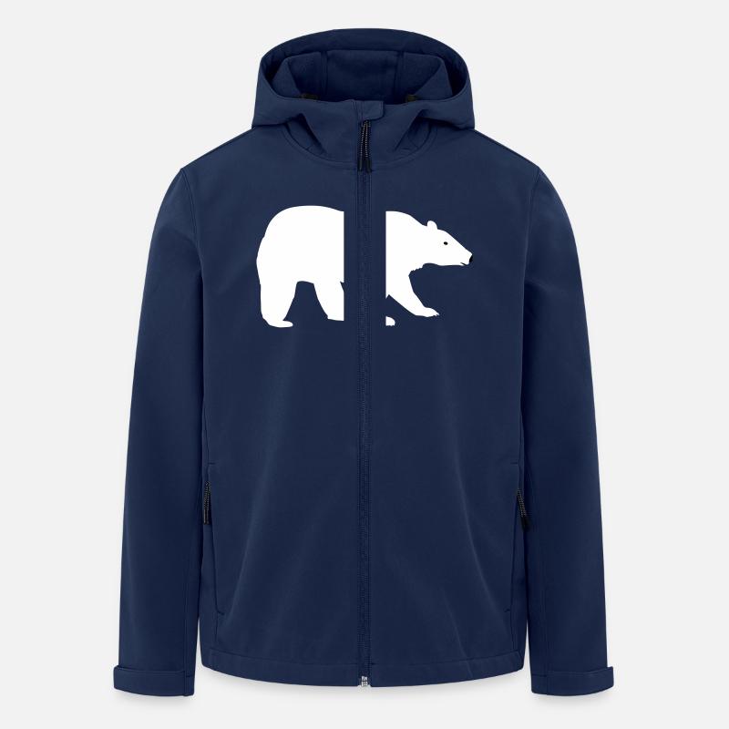 Eisbär - Recycelte Männer Softshell-Jacke von Stanley/Stella - Navy