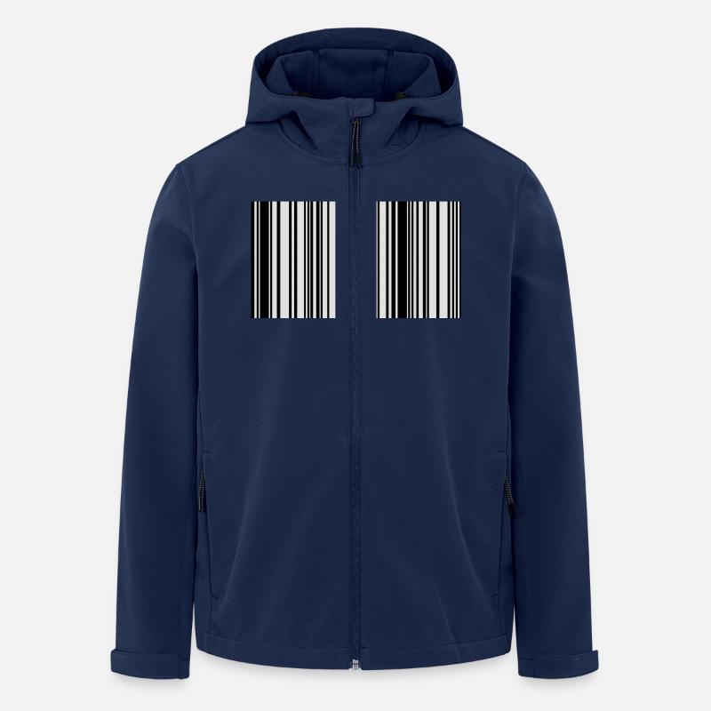 barcode - Men’s Recycled Softshell Jacket by Stanley/Stella - navy