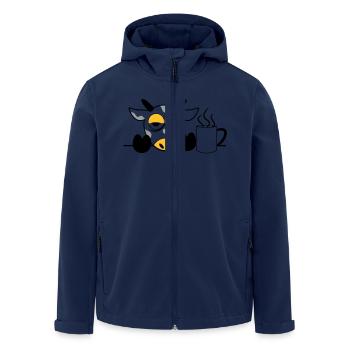 Mr. Muh Vache Cow Vaches pré 1c - Veste softshell homme en polyester recyclé Stanley/Stella - marine - Devant - AI Model Male 185 light (185cm)