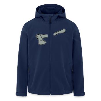 axe - Men’s Recycled Softshell Jacket by Stanley/Stella - navy - Front - AI Model Male 185 light (185cm)
