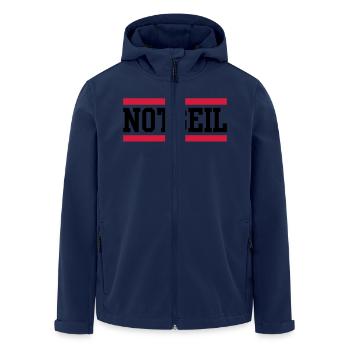 notgeil - Men’s Recycled Softshell Jacket by Stanley/Stella - navy - Front - AI Model Male 185 light (185cm)