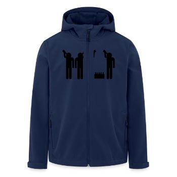 drinking team - Men’s Recycled Softshell Jacket by Stanley/Stella - navy - Front - AI Model Male 185 light (185cm)