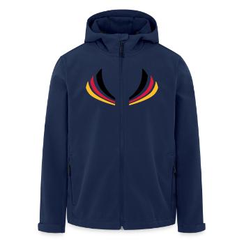 Germany stripe flag - Men’s Recycled Softshell Jacket by Stanley/Stella - navy - Front - AI Model Male 185 light (185cm)