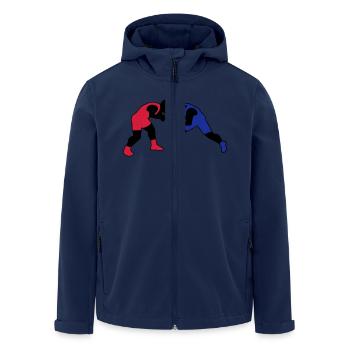drawing sport fight wrestler wrestling - Men’s Recycled Softshell Jacket by Stanley/Stella - navy - Front - AI Model Male 185 light (185cm)