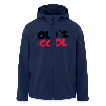 Old's cool - Men’s Recycled Softshell Jacket by Stanley/Stella - navy - Front - AI Model Male 185 light (185cm)