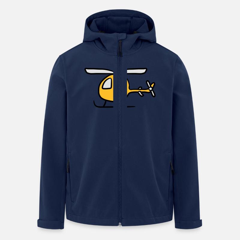 Comic Cartoon Kinder Heli Niedlich - Recycelte Männer Softshell-Jacke von Stanley/Stella - Navy