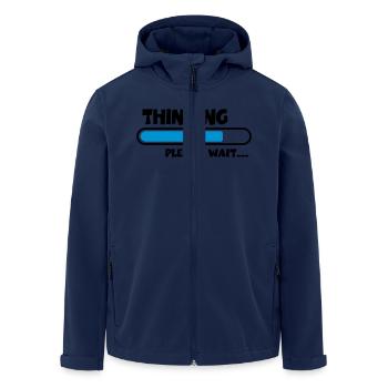 Thinking….please wait... - Men’s Recycled Softshell Jacket by Stanley/Stella - navy - Front - AI Model Male 185 light (185cm)