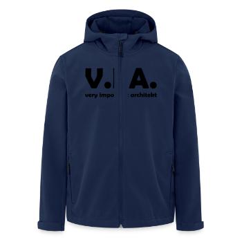 architekt - Recycelte Männer Softshell-Jacke von Stanley/Stella - Navy - Vorne - AI Model Male 185 light (185cm)