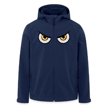 Mauvais œil Owl dangereuse - Veste softshell homme en polyester recyclé Stanley/Stella - marine - Devant - AI Model Male 185 light (185cm)