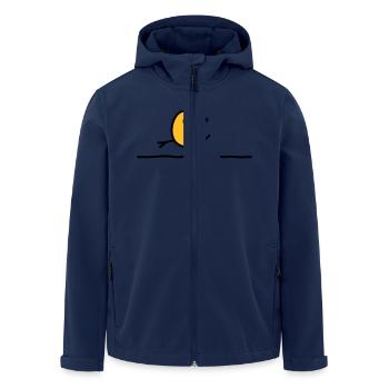 Weitsprung Leichtathletik - Recycelte Männer Softshell-Jacke von Stanley/Stella - Navy - Vorne - AI Model Male 185 light (185cm)