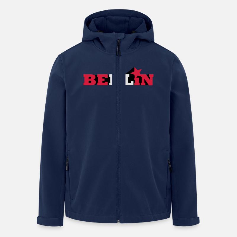 Berlin Schriftzug 02 - Recycelte Männer Softshell-Jacke von Stanley/Stella - Navy