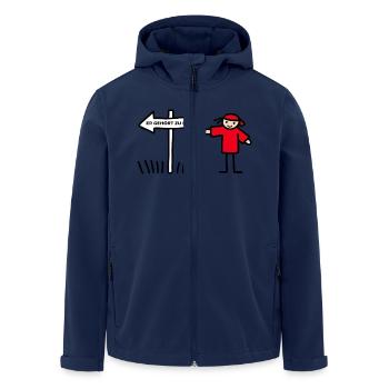 Er gehört zu mir - Recycelte Männer Softshell-Jacke von Stanley/Stella - Navy - Vorne - AI Model Male 185 light (185cm)