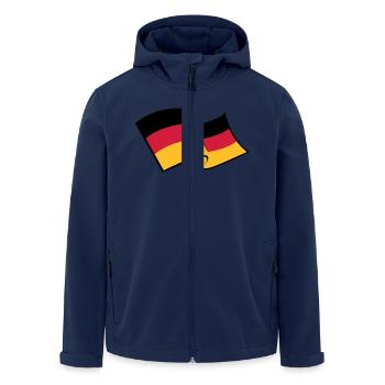 blowing wind 3 colors germany nation black red gol - Men’s Recycled Softshell Jacket by Stanley/Stella - navy - Front - AI Model Male 185 light (185cm)