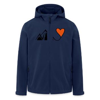 mountain heart - Recycelte Männer Softshell-Jacke von Stanley/Stella - Navy - Vorne - AI Model Male 185 light (185cm)