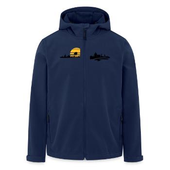 Skyline - Mecklenburg-Vorpommern - Recycelte Männer Softshell-Jacke von Stanley/Stella - Navy - Vorne - AI Model Male 185 light (185cm)