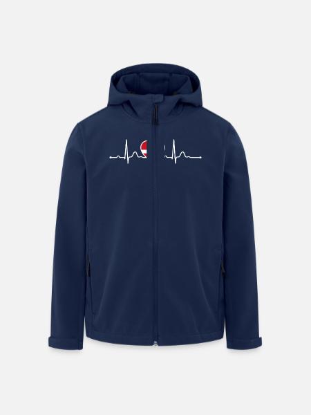Dänemark Herz Herzlinie Urlaub - Recycelte Männer Softshell-Jacke von Stanley/Stella - Navy