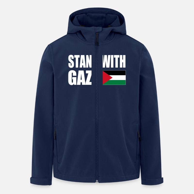 Stand with gaza - Men’s Recycled Softshell Jacket by Stanley/Stella - navy