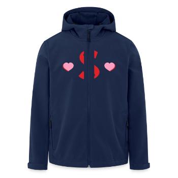 Letters s red hearts - Men’s Recycled Softshell Jacket by Stanley/Stella - navy - Front - AI Model Male 185 light (185cm)