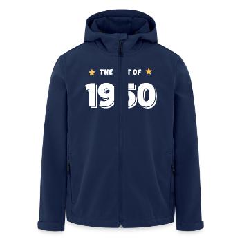 Das Beste von 1950 - Recycelte Männer Softshell-Jacke von Stanley/Stella - Navy - Vorne - AI Model Male 185 light (185cm)