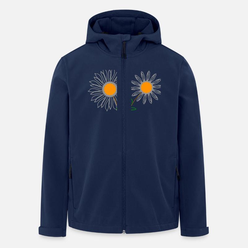 Sonnenblumen - Recycelte Männer Softshell-Jacke von Stanley/Stella - Navy