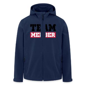 Team Mitglied - Recycelte Männer Softshell-Jacke von Stanley/Stella - Navy - Vorne - AI Model Male 185 light (185cm)