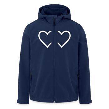 Herzen Liebe Symbol - Recycelte Männer Softshell-Jacke von Stanley/Stella - Navy - Vorne - AI Model Male 185 light (185cm)