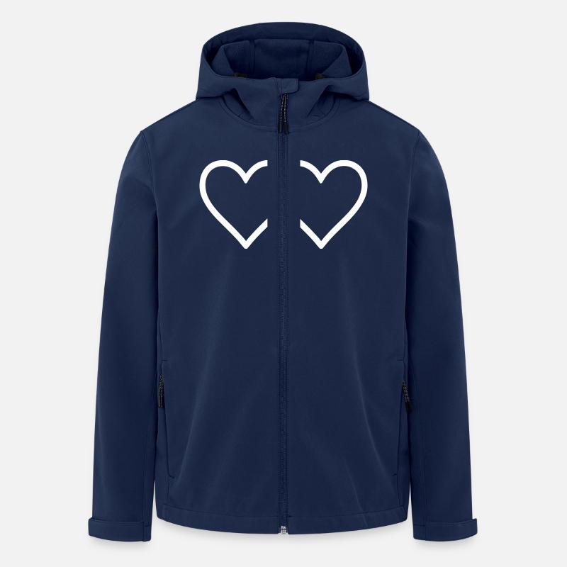 Herzen Liebe Symbol - Recycelte Männer Softshell-Jacke von Stanley/Stella - Navy