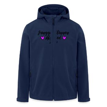 Junggesellinnenabschied 2025 Herzen - Recycelte Männer Softshell-Jacke von Stanley/Stella - Navy - Vorne - AI Model Male 185 light (185cm)