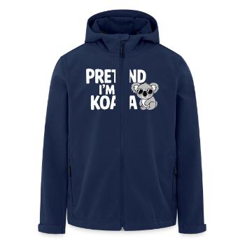 Pretend I’m a Koala - Recycelte Männer Softshell-Jacke von Stanley/Stella - Navy - Vorne - AI Model Male 185 light (185cm)