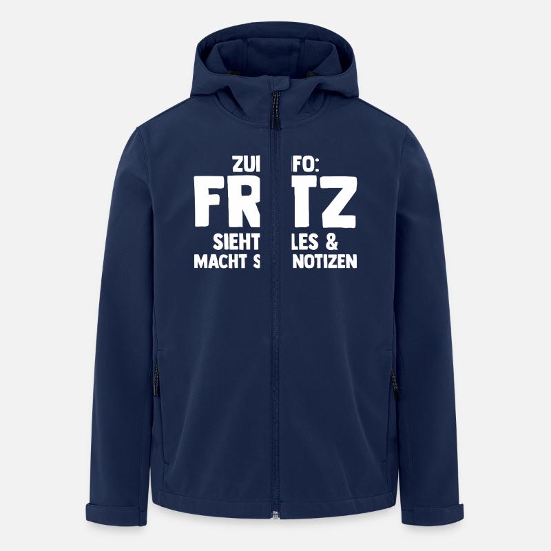 Fritz - Veste softshell homme en polyester recyclé Stanley/Stella - marine