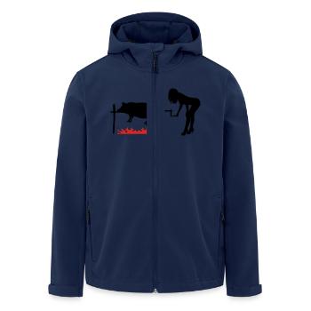 Porc BBQ - Veste softshell homme en polyester recyclé Stanley/Stella - marine - Devant - AI Model Male 185 light (185cm)