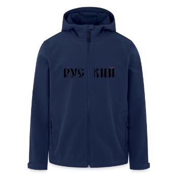 Я русский (russisch) - Recycelte Männer Softshell-Jacke von Stanley/Stella - Navy - Vorne - AI Model Male 185 light (185cm)