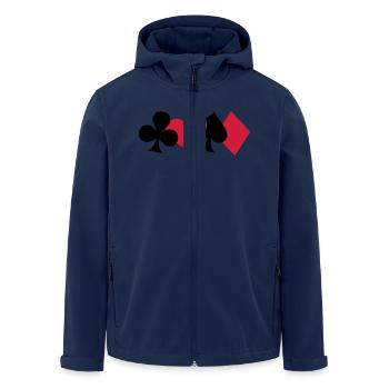 Poker, skat, card game - Men’s Recycled Softshell Jacket by Stanley/Stella - navy - Front - AI Model Male 185 light (185cm)