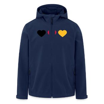 3 Hearts Germany Flag Colors Love German - Men’s Recycled Softshell Jacket by Stanley/Stella - navy - Front - AI Model Male 185 light (185cm)