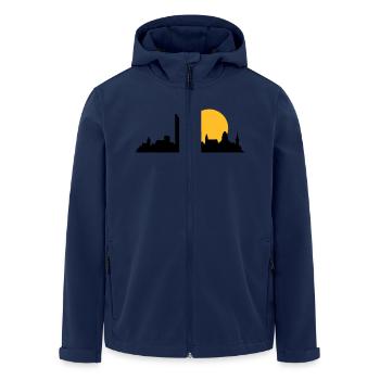 leipzig skyline - Recycelte Männer Softshell-Jacke von Stanley/Stella - Navy - Vorne - AI Model Male 185 light (185cm)