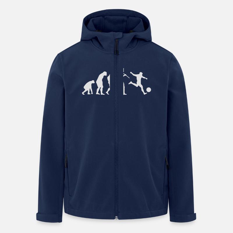 FUSSBALL - Recycelte Männer Softshell-Jacke von Stanley/Stella - Navy