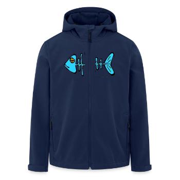 Fish bone - Men’s Recycled Softshell Jacket by Stanley/Stella - navy - Front - AI Model Male 185 light (185cm)