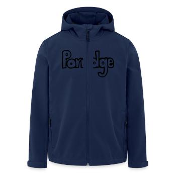 Porridge_SCHRIFT, Haferbrei, Frühstück, vegan - Recycelte Männer Softshell-Jacke von Stanley/Stella - Navy - Vorne - AI Model Male 185 light (185cm)