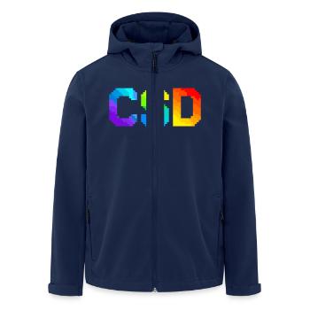 CSD - Pixel Pride Flag - Recycelte Männer Softshell-Jacke von Stanley/Stella - Navy - Vorne - AI Model Male 185 light (185cm)